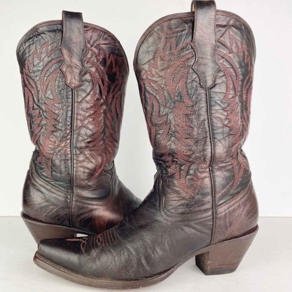Corral Bronze Brown Metallic Leather Snip To Western Cowgirl Boot